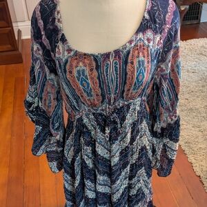 Bohemian Paisley Midi Dress